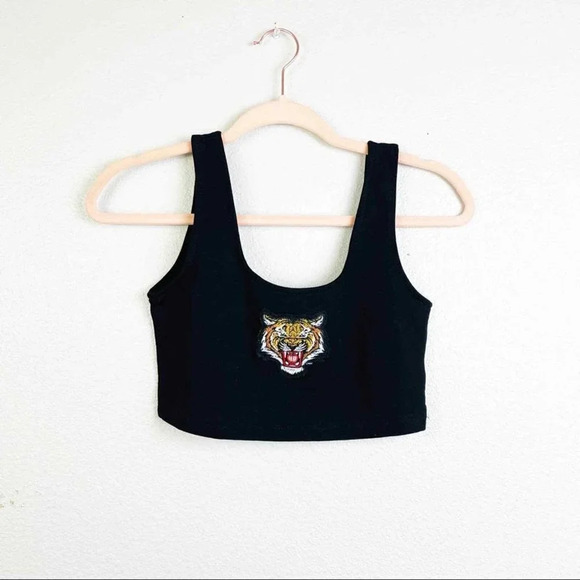 ADIKA Black Cattitude Crop Top Size Small - Picture 3 of 8